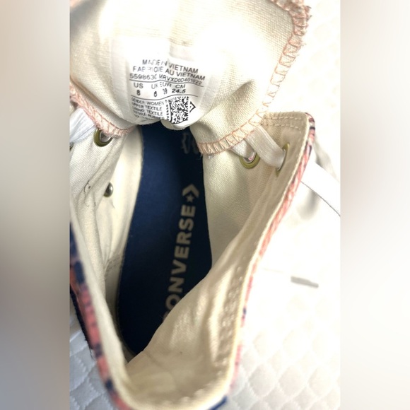 Converse All Star High Top Sneakers Abstract Feather Print Artsy Chuck Taylor - Picture 9 of 9